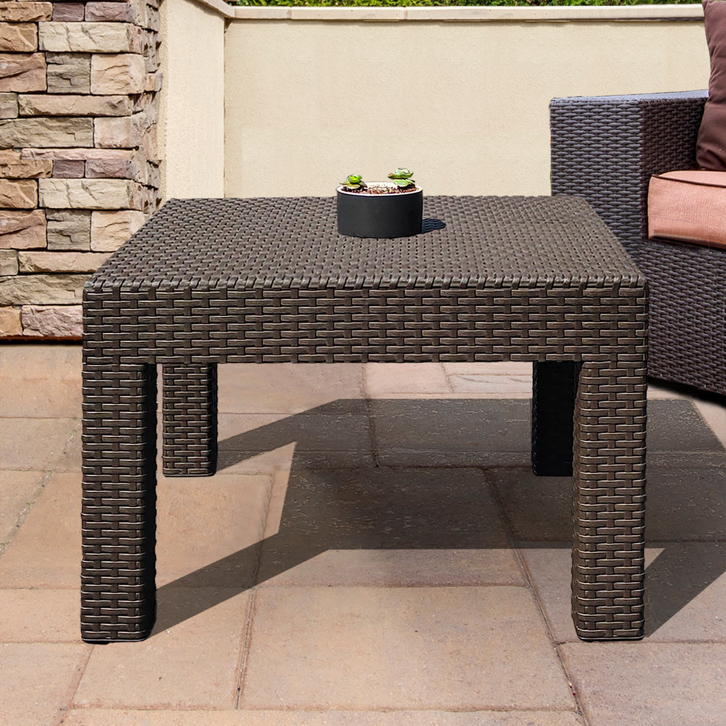 DIMAR GARDEN Outdoor Resin Coffee Table, Mocha