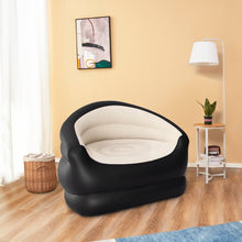 Load image into Gallery viewer, Inflatable Couch, Single Air Sofa, Black&amp;Beige (No Pump Included)
