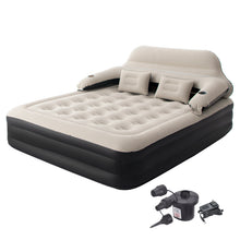 Load image into Gallery viewer, 15&quot; Air Mattress Inflatable Sofa Bed with Soft Pillows, Air Pump Included
