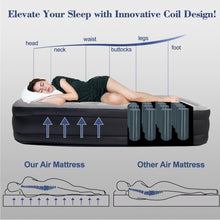 Load image into Gallery viewer, 18.5&quot; Air Mattress AirBed Inflatable with Built-In Pump, Gray
