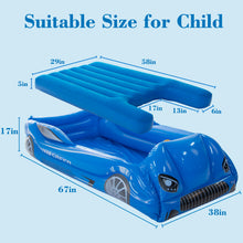 Load image into Gallery viewer, Kids Travel Air Mattress Inflatable Race Car Bed with Raised Sides
