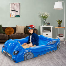 Load image into Gallery viewer, Kids Travel Air Mattress Inflatable Race Car Bed with Raised Sides
