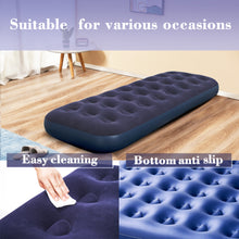 Load image into Gallery viewer, Honeydrill Single Size Air Mattress Inflatable Camping Sleeping Pad Easy Set Blow-up Bed, Blue
