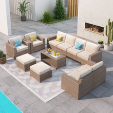 Load image into Gallery viewer, SICILY Fully Assembled Outdoor Wicker Sectional Sofa Set 05 - 11 PCS
