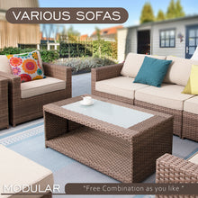 Load image into Gallery viewer, SICILY Fully Assembled Outdoor Wicker Sectional Sofa Set 04 - 9 PCS
