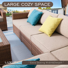 Load image into Gallery viewer, SICILY Fully Assembled Outdoor Wicker Sectional Sofa Set 07 - 12 PCS
