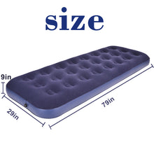 Load image into Gallery viewer, Honeydrill Single Size Air Mattress Inflatable Camping Sleeping Pad Easy Set Blow-up Bed, Blue
