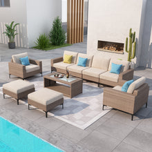 Load image into Gallery viewer, SICILY II Outdoor Wicker Sectional Sofa Set 04 - 9 PCS
