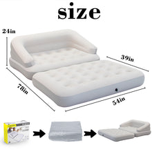 Load image into Gallery viewer, Honeydrill Inflatable Sofa Bed, Air Mattress, Lounge Chair Couch for Camping, 5-in-1, Full, White(Pump Not Included)
