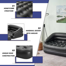 Load image into Gallery viewer, Inflatable Sofa Bed, 5-in-1, Full, Black (Pump Not Included)
