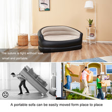 Load image into Gallery viewer, Inflatable Couch, Air Sofa, Black&amp;Beige (No Pump Included)
