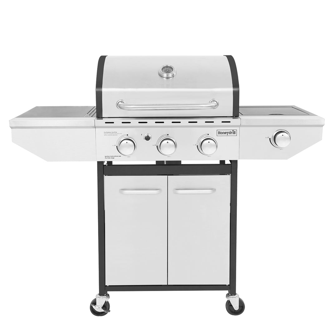 PROME G310 Propane Gas Grill  - 3 Burners + Side Burner